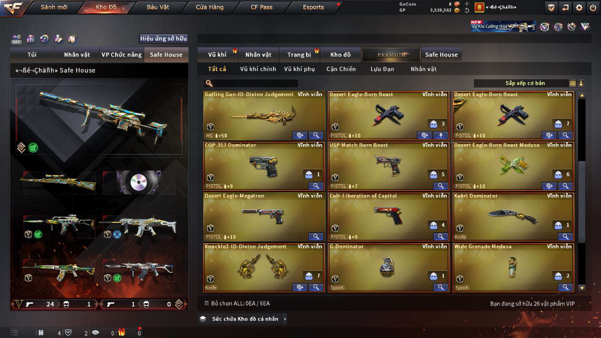 shop acc cf uy tin gia re